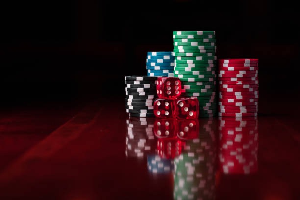 Live casino studio table with dealer and card layout